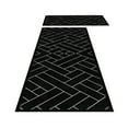 thumbnail image 1 of Pompotops Black Kitchen Mat, 2pcs Kitchen Rugs, Cushioned Kitchen Mats For Floor, Non-Slip Standing Desk Mat, Waterproofing Kitchen Rug Set For Kitchen, Floor, Office, Home, 1 of 8