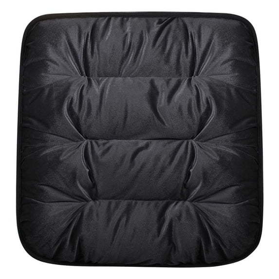 Pompotops Black Warm Plush Car Seat Cover, Front Rear Pad Cushion, Auto Protector For Winter Soft, Car Accessories for Home and Office Chair
