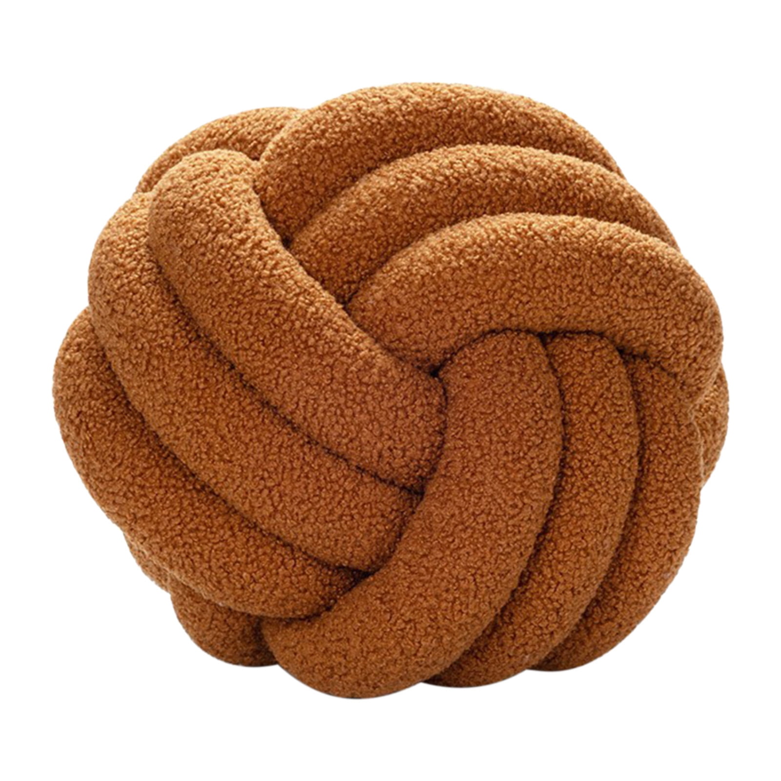 Pompotops Brown Soft Knot Ball Pillows, Soft Home Decor Knotted Balls ...