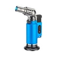thumbnail image 1 of Pompotops Butane Torch Lighter, Metal Lighter Direct Blast Flameproof Outdoor Barbecue Kitchen Baking Lighter, Blue, 1 of 5