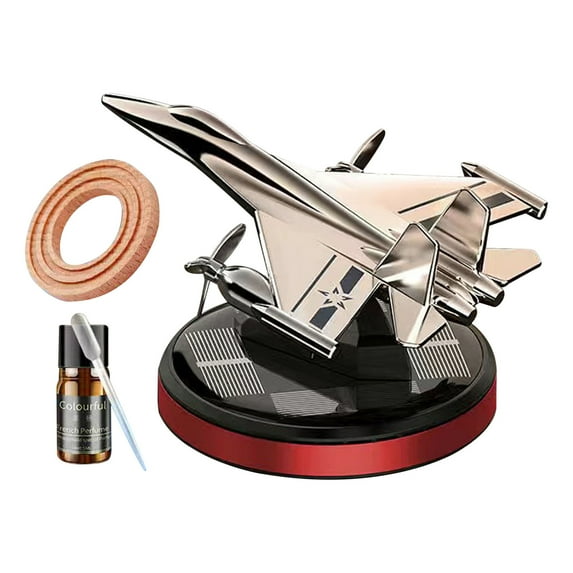 Pompotops Car Aromatherapy Solar Perfume Alloy Car Perfume Lasting Light Fragrancy High-end Decorative Car Supplies Ornaments,8ml