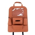 thumbnail image 1 of Pompotops Car Seat Back Hanging Bag Car Storage Bag Car Document Holder, Car Seat Back Organizer for Kids & Adults - Large, Brown, 1 of 7