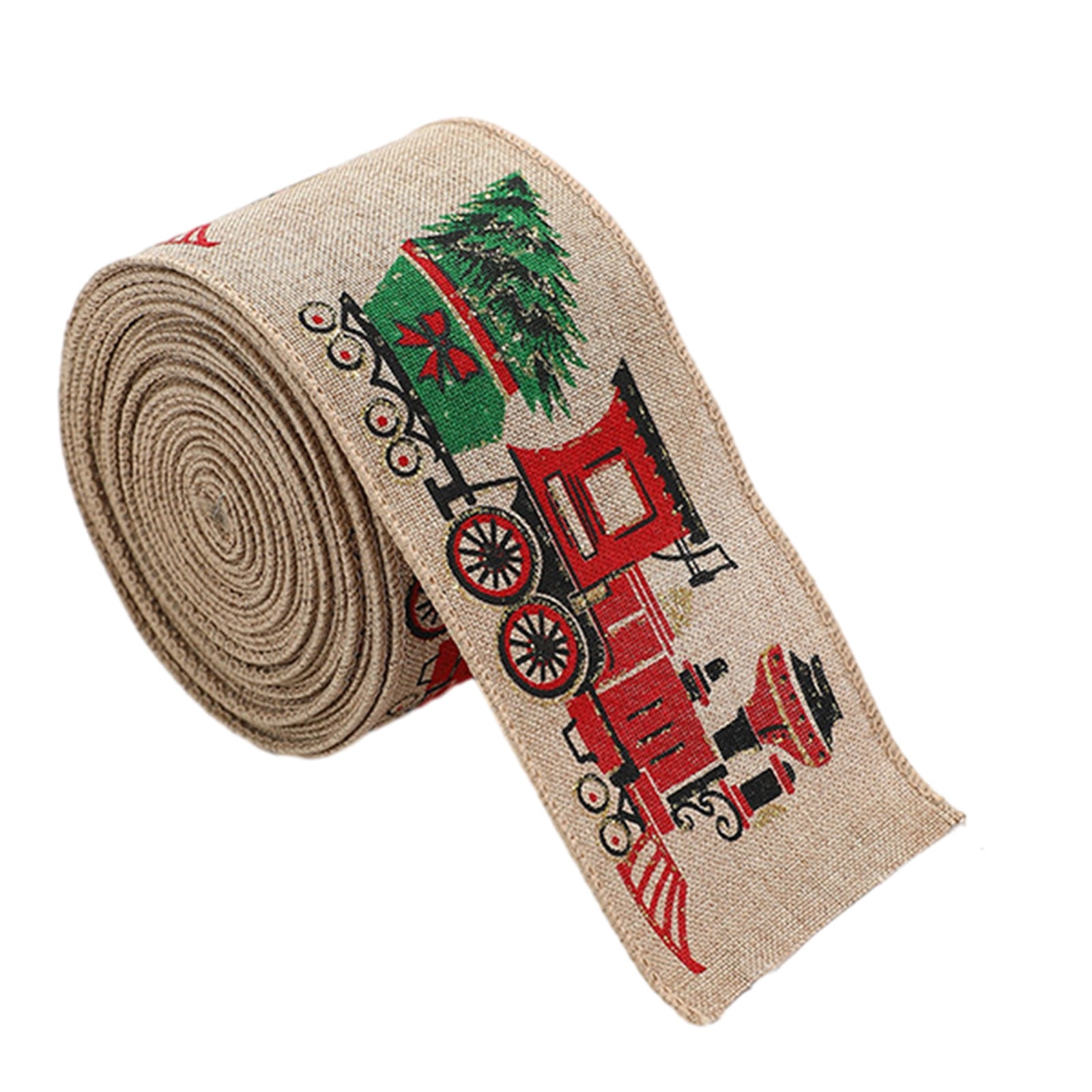 Pompotops Christmas Decor Present 6.56FT Ribbon Rolls Christmas Wired