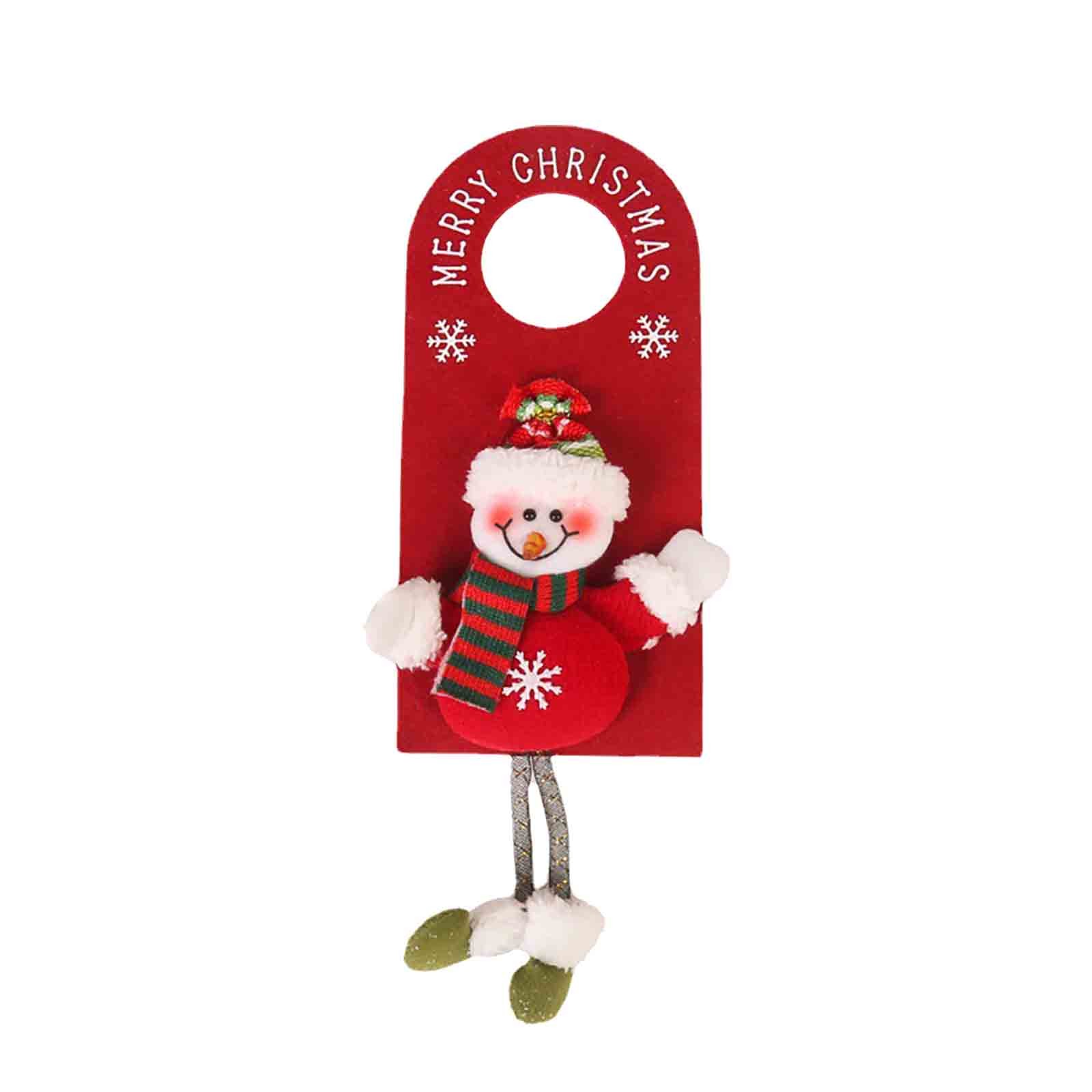 Pompotops Christmas Door Hanger Decorations 11.4*5.1Inches Gnomes Santa