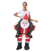 Pompotops Christmas Inflatable Clothes Santa Snowman Festival Ride Santa Funny Cosplay Costumes, Xmas