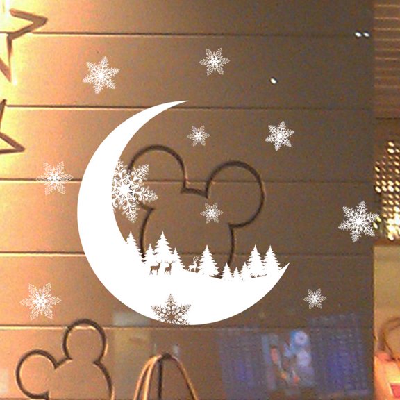 Pompotops Christmas Snow Christmas Snow Decoration Bedroom Wall Stickers WallpaperI