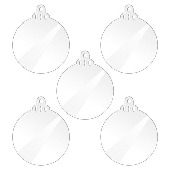 Vikakiooze Christmas Snowflake Star With Hole Blank Transparent Acrylic Diy Handwritten Holiday Decorations