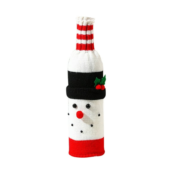 Pompotops Christmas Wine Bottle Covers, Cute Christmas Sweater Wine Bottle Cover, Wine Bottle Sweater For Chris, Xmas Gift