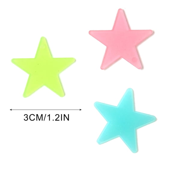 Pompotops Clearance Sales 100 Pcs Colorful In The Dark Luminous Fluorescent Noctilucent Plastic Wall Stickers Murals Decals For Home Art Decor Ceiling Wall Decorate Kids Babys