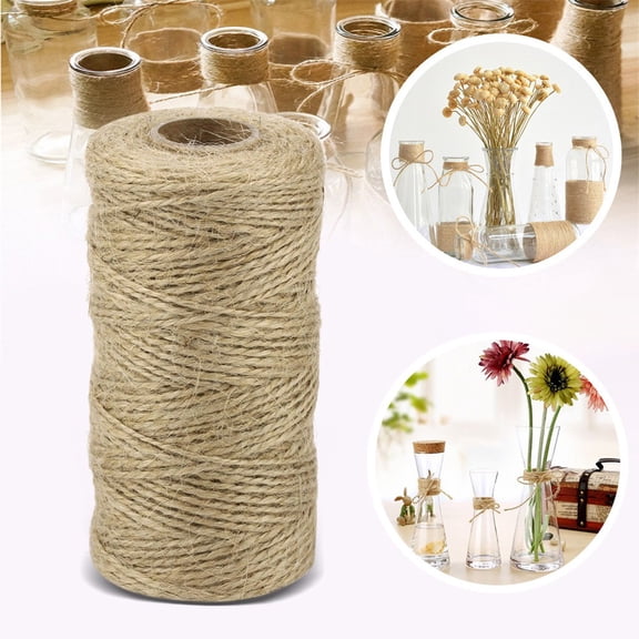 Pompotops Clearance Sales 100M Linen Cords B^urlap T^wine Rope String DIY Decoration
