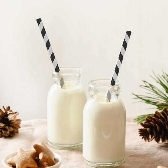 Pompotops Clearance Sales 100pc Paper Disposable Straws