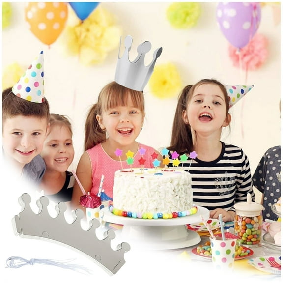 Pompotops Clearance Sales 10Pcs Kids Adult Birthday Hats Cap Hat Princess Party Decoration Paper