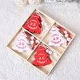 thumbnail image 1 of Pompotops Clearance Sales 12PC Christmas Ornaments Painted Wooden Christmas Tree Decoration Pendant DIY Ornaments, 1 of 1