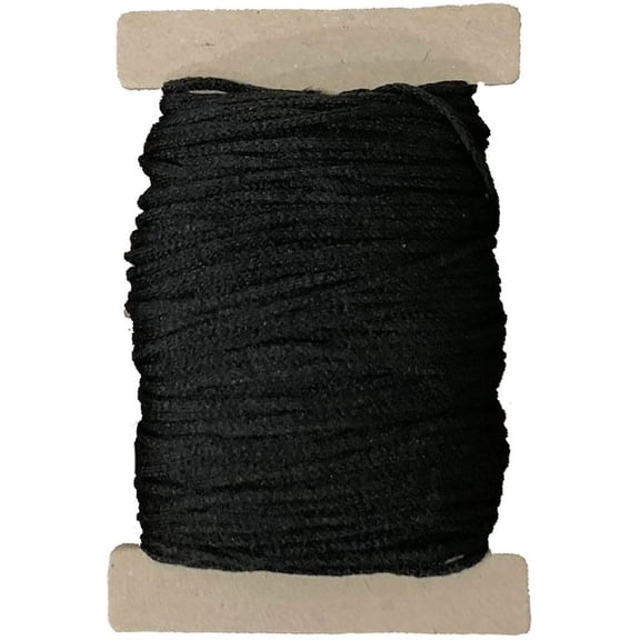 Pompotops Clearance Sales 15 m Round Rubber 3 MM Elastic Mask Band Black With Cardboard
