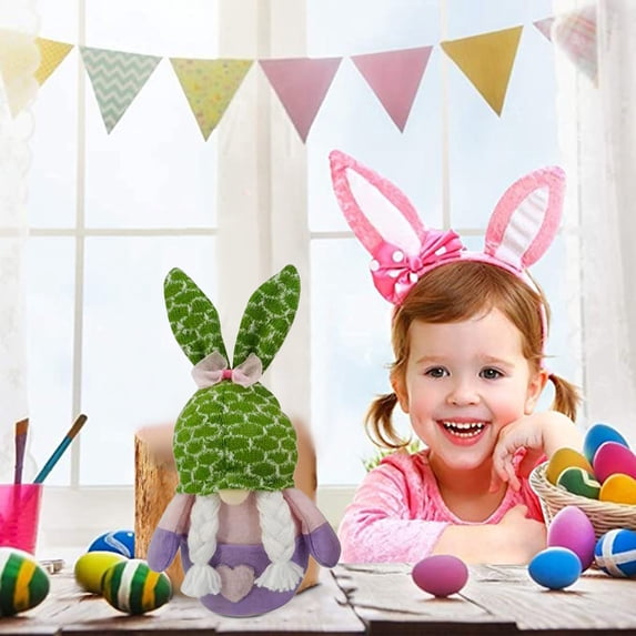 Pompotops Clearance Sales 1PC Easter Bunny Gnomes Spring Gift Room Faceless Doll Decorations Present
