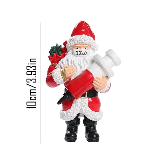Pompotops Clearance Sales 2020 Christmas Ornament Santa Wearing A Face Mask Decorate Christmas tree