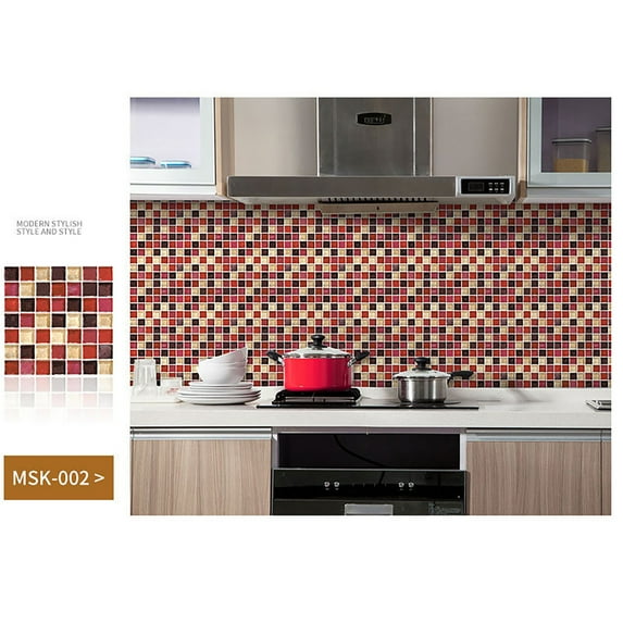 Pompotops Clearance Sales 20pcs Home Decor Living Room Tile Set Strong Sticker Kitchen Wall Sticker