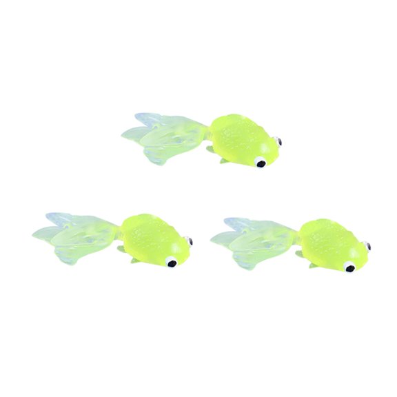 Pompotops Clearance Sales 3PC Floating Simulation Goldfish 6.5CM Translucent Soft TPR Floating Marine