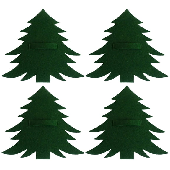 Pompotops Clearance Sales 4PC Christmas Tree Cutlery Bag Christmas Table Decoration Cutlery Bag