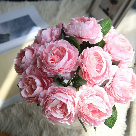 Pompotops Clearance Sales Artificial Fake Phantom Roses Flower Bridal Bouquet Wedding Party Home Decor