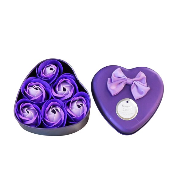 Pompotops Clearance Sales Artificial Flowers Wedding Heart Body Gift Rose Scented Flower 6Pcs Decoration Bath Soap Home Decor