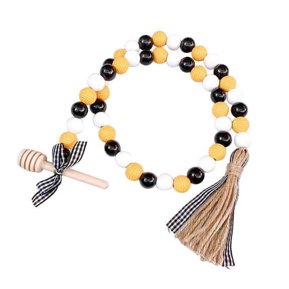 Pompotops Clearance Sales Bee Festival Wooden Beads Supplies Wooden Beads Tassel Bee Festival Party Decoration