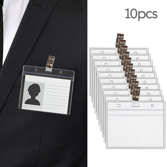Pompotops Clearance Sales Card Protector Immunization Record Cards Clear Plastic Sleeve With Clip