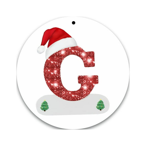 Pompotops Clearance Sales Christmas Alphabet Decorations Personalized For Gift Christmas Tree Hanging Ornament DIY Decorations