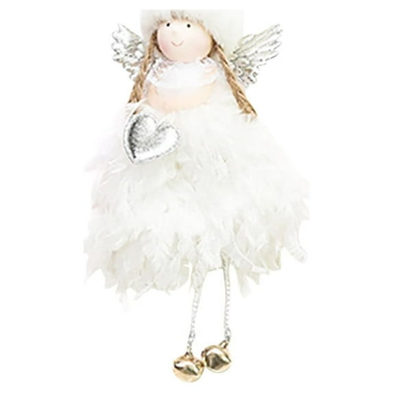 Pompotops Clearance Sales Christmas Decorations Creative Cute Mini Feather Angel Pendant