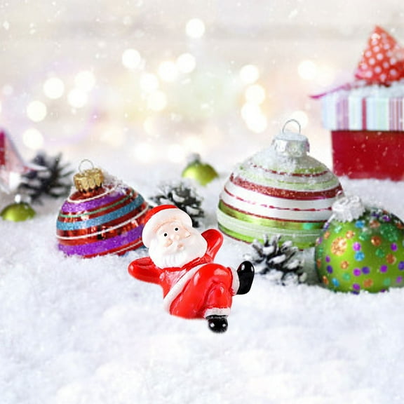 Pompotops Clearance Sales Christmas Miniature Figurines, Mini Resin Santa Decoration For DIY Christmas Decoration