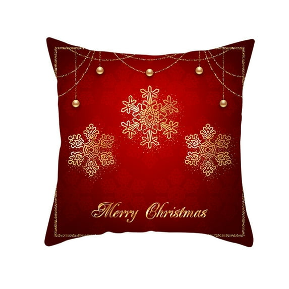 Pompotops Clearance Sales Christmas Peach Throw Pillow Case Cushion Cover Home Sofa Decor