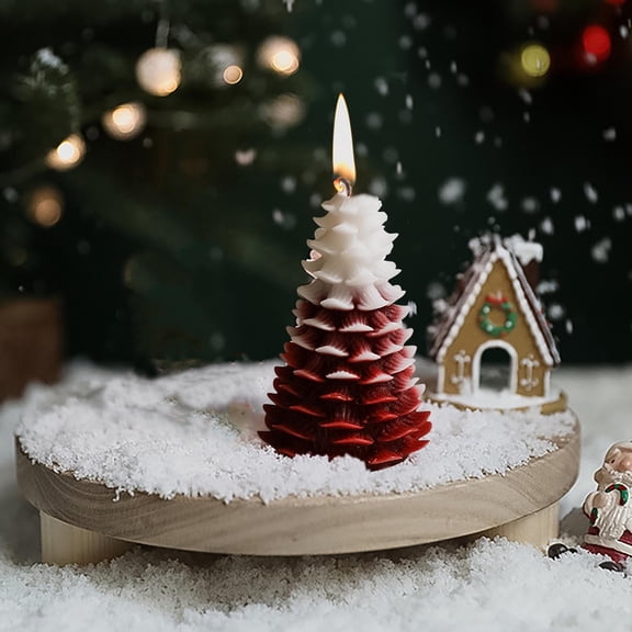 Pompotops Clearance Sales Christmas Tree Aromatic Candle Decoration Soybean Wax Gift Box Decorative Christmas Candle