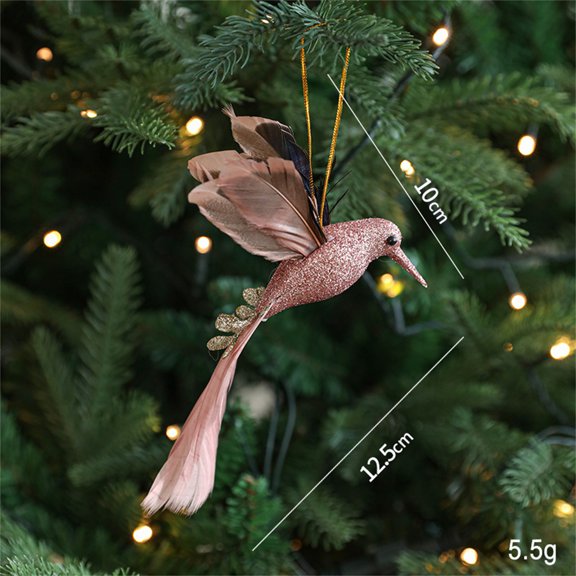 Pompotops Clearance Sales Christmas Tree Decoration Bird Colorful Feathers Simulation Bird Gardening Branch Decoration