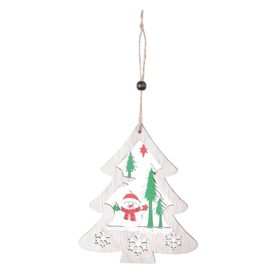 Pompotops Clearance Sales Christmas Wooden Pendant Christmas Closet Door And Window Decoration