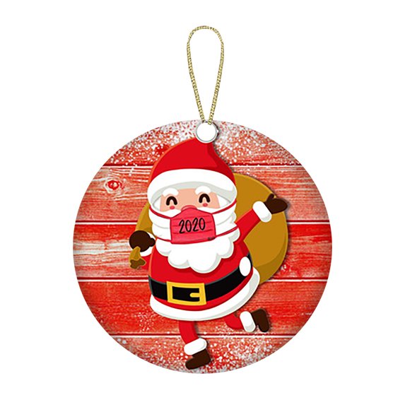 Pompotops Clearance Sales Christmas ceramics Christmas Tree Decoration Pendant Crafts With Rope