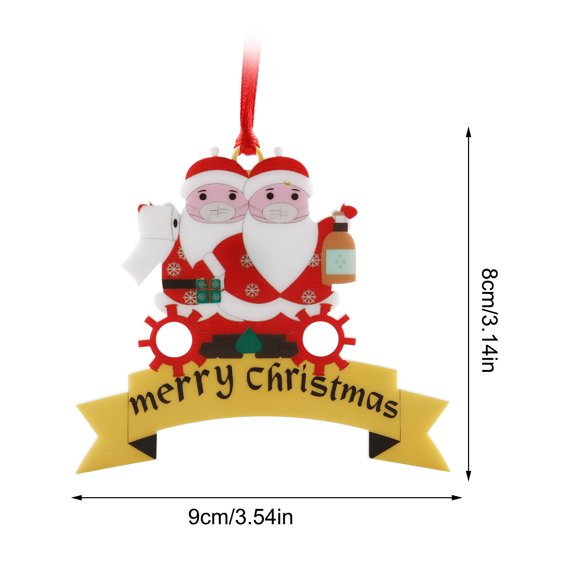 Pompotops Clearance Sales Christmas decoration wooden Santa Claus Christmas deer pendant Christmas