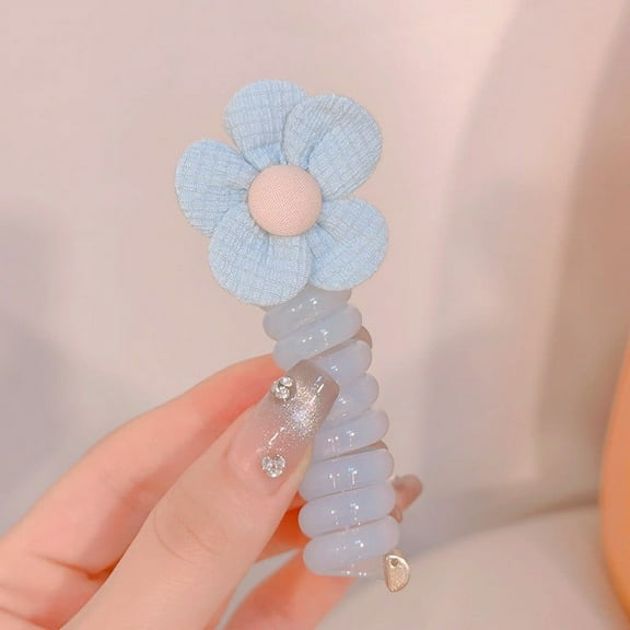 Pompotops Clearance Sales Colorful Telephone Wire Hair Bands For Kids, Telephone Wire Hair Bands, Hair Ties Phone Cord For Women Girl