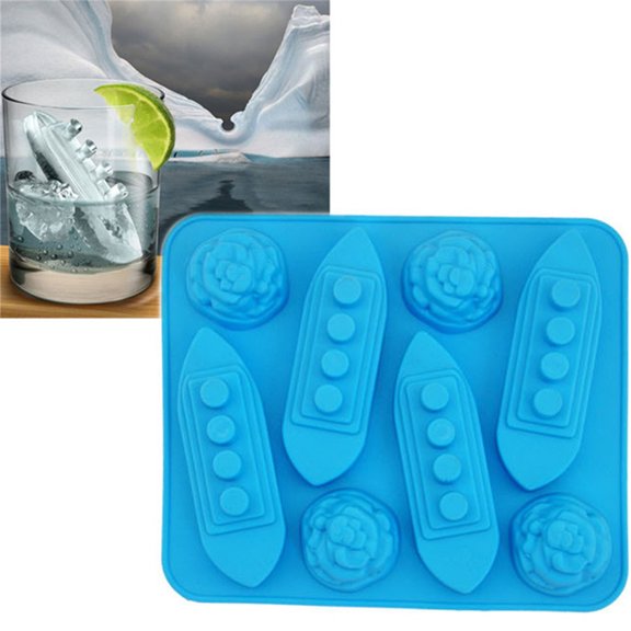 Pompotops Clearance Sales Creative Ship Model Ice Tray Mold Household Ice Tray Quick Freezer