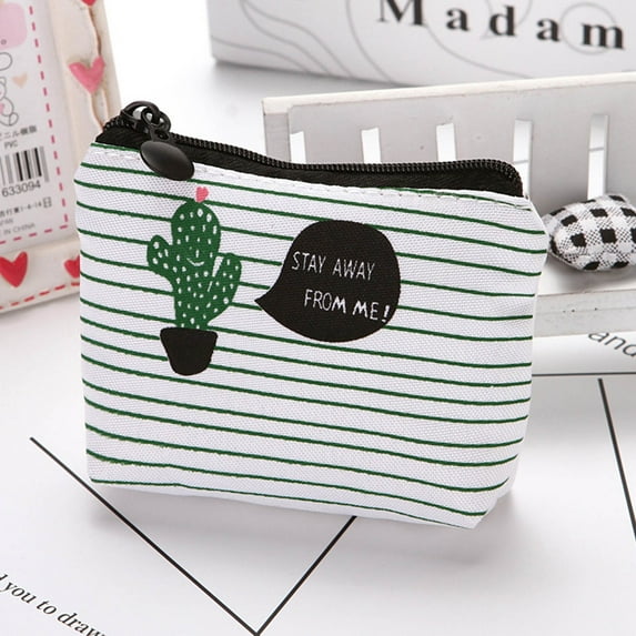 Pompotops Clearance Sales Cute Kids Women's Purse Coin Wallet Coin Purse Money Pouch Cactus Change Pouch Key Bag