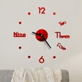 thumbnail image 1 of Pompotops Clearance Sales DIY Wall Clock 3D Mirror Sticker Home Office Decor Clock, 1 of 4