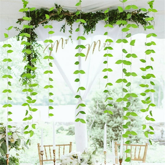 Pompotops Clearance Sales Green Rattan String, Flower Drawing, Leaf Hanging, Spring School Classroom, Wedding Party Decoration