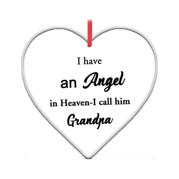 Pompotops Clearance Sales Heart shaped Angel In Memorial Ornament Hanging Sign Commemorative Decorations