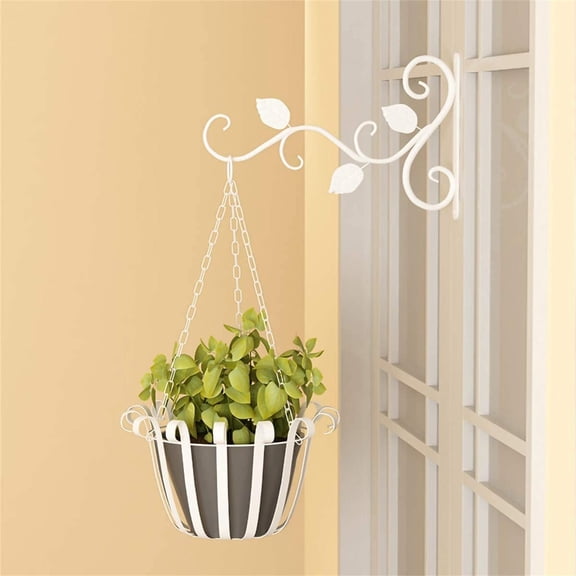 Pompotops Clearance Sales Indoor and Outdoor Wall Type Plant Pot Hanging Bracket Hanger Metal Hook