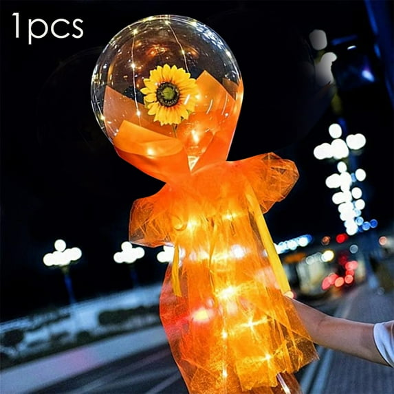 Pompotops Clearance Sales LED LuminousRose Bouquet DIY product