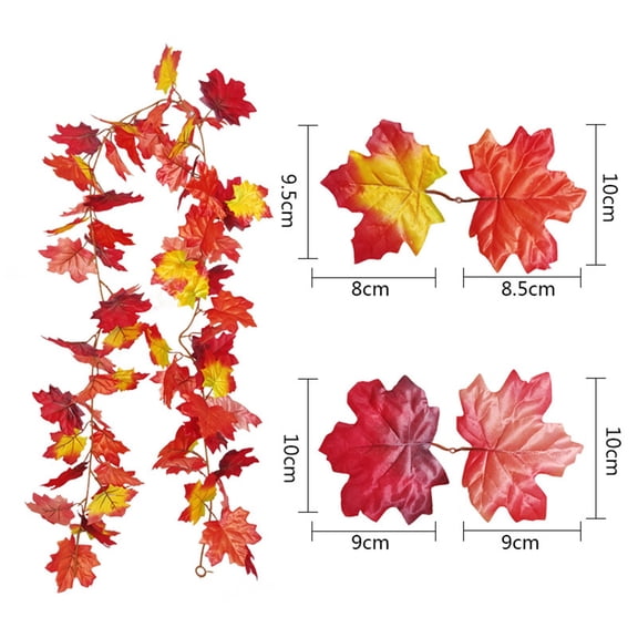 Pompotops Clearance Sales Maple Leaf Berry Garland Window Wicker Decoration Door Hang
