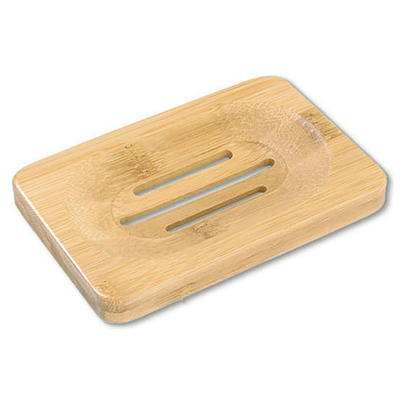 Pompotops Clearance Sales Natural Wood Bathroom Shower Soap Tray Dish Storage Stand