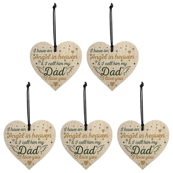 Pompotops Clearance Sales New Father's Day Decorations Wooden Pendant The Father