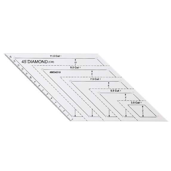 Pompotops Clearance Sales Patchwork Cutting Template Acrylic Ruler Cutting Ruler DIY Sewing Tools