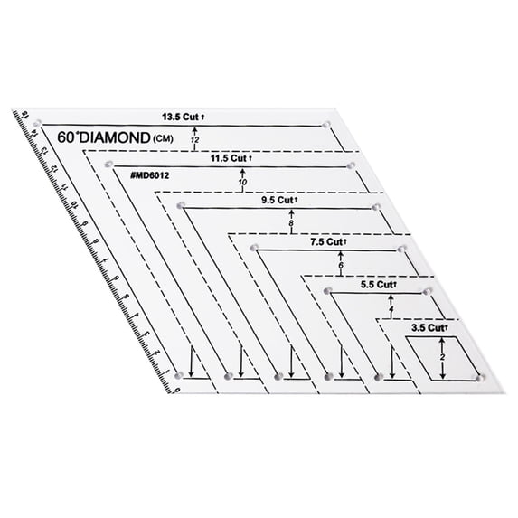 Pompotops Clearance Sales Patchwork Cutting Template Acrylic Ruler Cutting Ruler DIY Sewing Tools