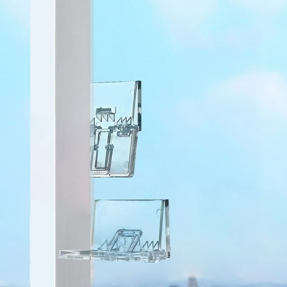 Pompotops Clearance Sales Perforationfree Sliding Door And Window Transparent Stopper Hidden Door And Window Lock Type Household Lock